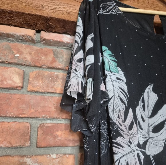 Love & Legend Botanical Maxi Dress – 2X – Lined – Sheer Sleeves - Picture 5 of 10